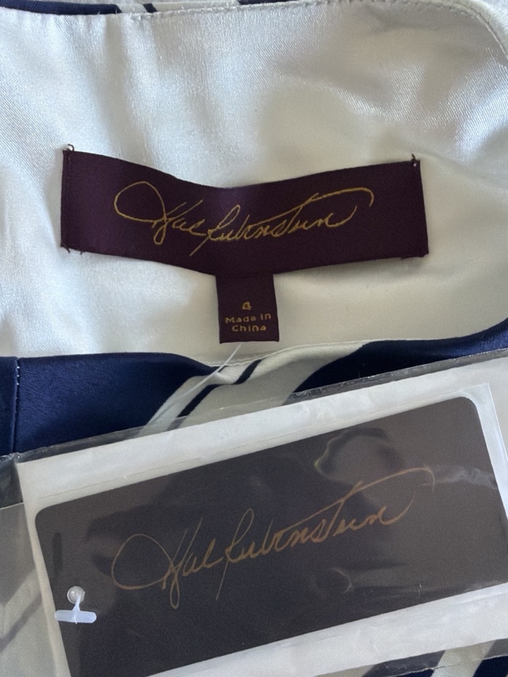 Hal Rubenstein knee length Dress in Blue & White NWT - Picture 3 of 4